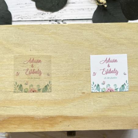 Adhesivo detalles Cuadrado Mariposas Romántica