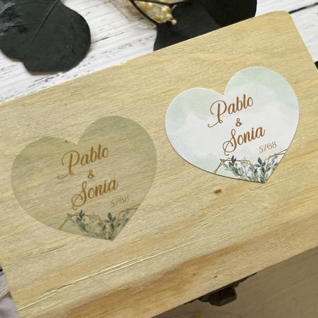 Adhesivo detalles Corazon Verde Manzana