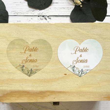 Adhesivo detalles Corazon Verde Manzana