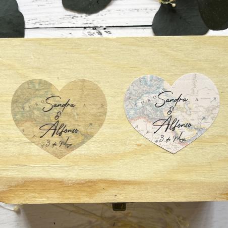 Adhesivo detalles Corazon Mapamundi