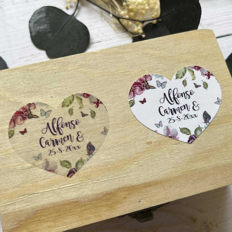 Adhesivo detalles Corazon Mariposas