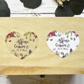 Adhesivo detalles Corazon Mariposas 2