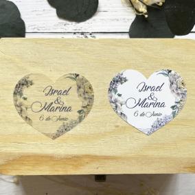 Adhesivo detalles Corazon Peonias 2
