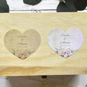 Adhesivo detalles Corazon Romántica Fondo Rosa 2