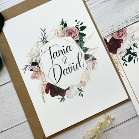 Invitación Elegante Floral