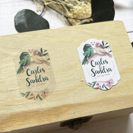 Adhesivo detalle Botella Pájaros