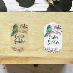 Adhesivo detalle Botella Pájaros 2