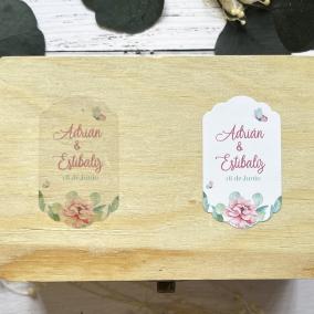 Adhesivo detalle Botella Mariposas Románticas 2