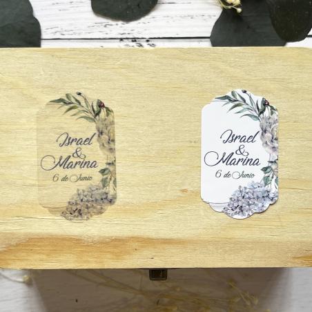 Adhesivo detalle Botella Peonias