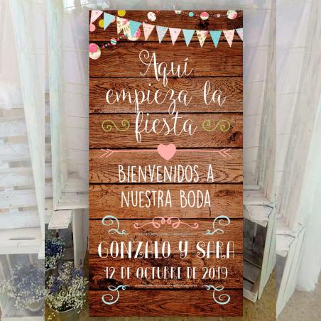 Cartel de Bienvenida Boda