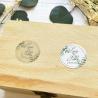Adhesivo detalles Redonda Madera Blanca y Oro