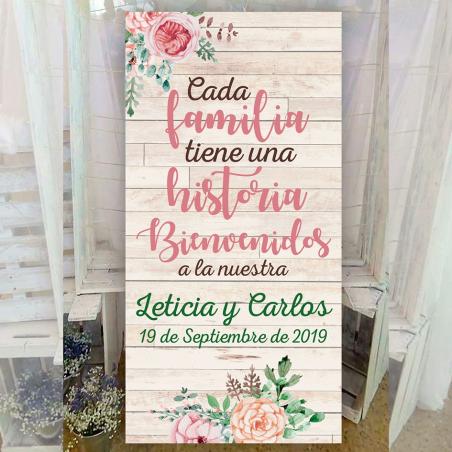Cartel de Boda Cada familia tiene una historia