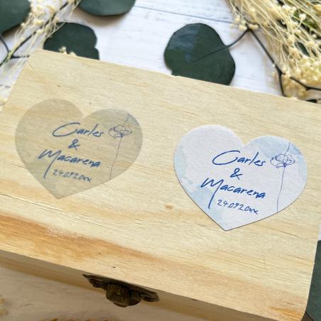 Adhesivo detalles Corazon Amapola Azul