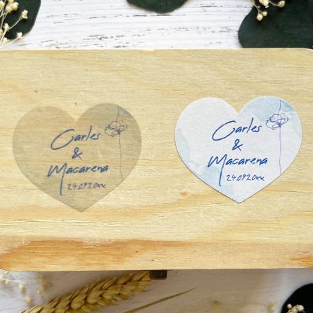 Adhesivo detalles Corazon Amapola Azul