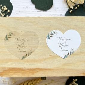 Adhesivo detalles Corazon Flor Verde 2