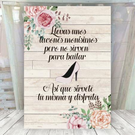Cartel para dejar los tacones