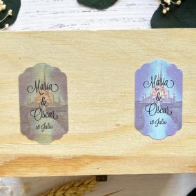 Adhesivo detalle Botella Castillo Disney 2