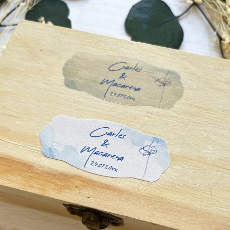 Adhesivo Alargado detalles Amapola Azul