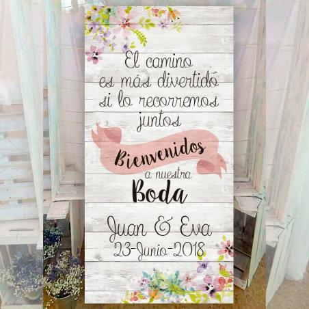 Cartel bienvenida para bodas