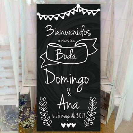 Cartel pizarra para bodas