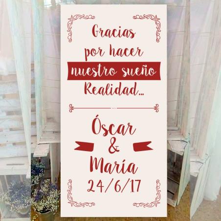 Cartel vintage para bodas