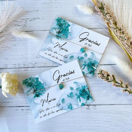 Tarjeta con Colgante para invitada especial