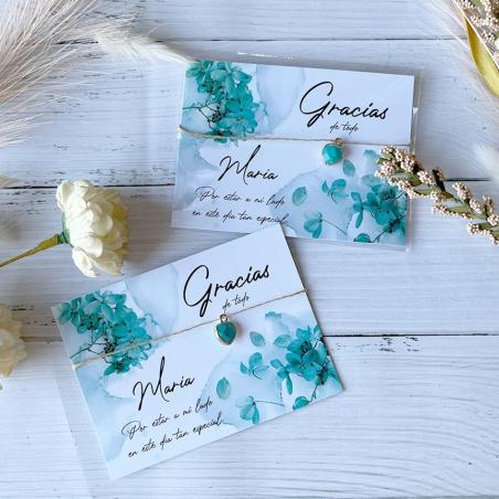 Tarjeta con Colgante para invitada especial