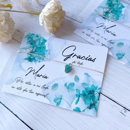 Tarjeta con Colgante para invitada especial