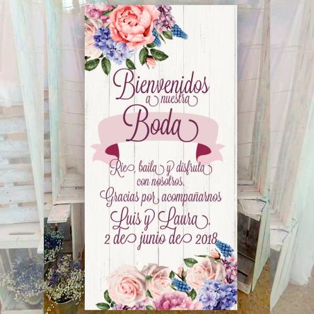 Cartel de bienvenida para bodas