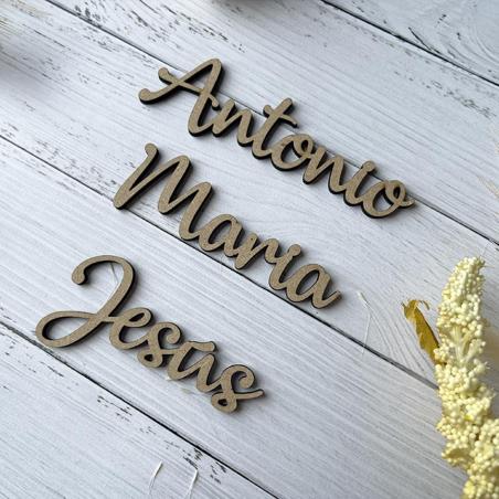 Nombres de madera para bodas