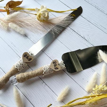 set pala y cuchillo personalizada