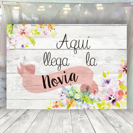 Cartel aqui llega la novia