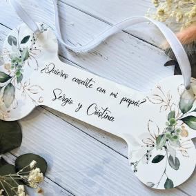 Cartel para perro en la boda 2