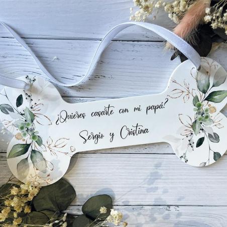 Cartel para perro en la boda