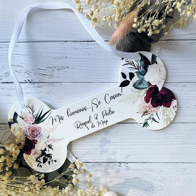 Cartel Hueso para Perros Boda