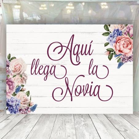 Cartel aqui llega la novia