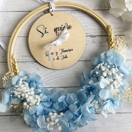 Bastidor con Flores Celestes
