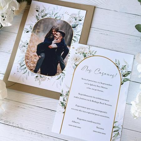 Invitación de Boda con Foto Elegante