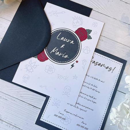 Invitación de Boda Rockera