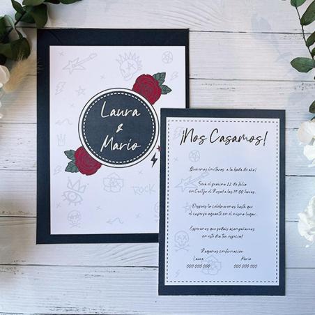 Invitación de Boda Rockera