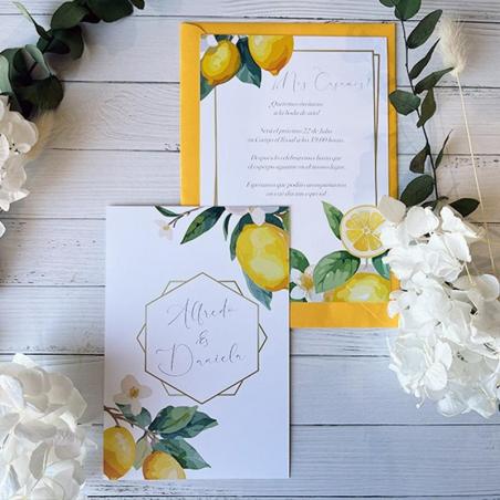 Tarjeta de Boda Limones