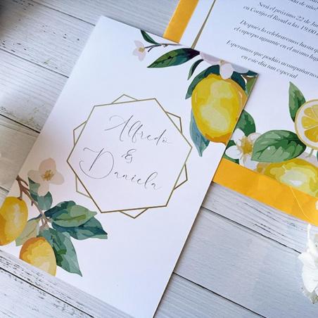 Tarjeta de Boda Limones