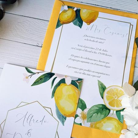 Tarjeta de Boda Limones