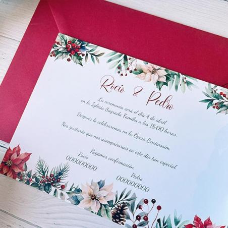 Invitación de Boda Navidad