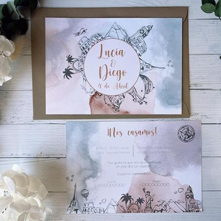 Invitación de Boda Monumentos Ciudades