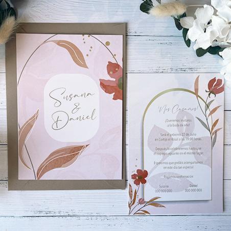 Invitación de Boda Margarita Roja
