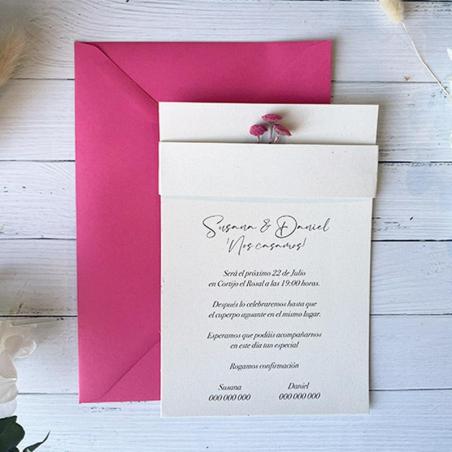 Invitación de Boda con flores