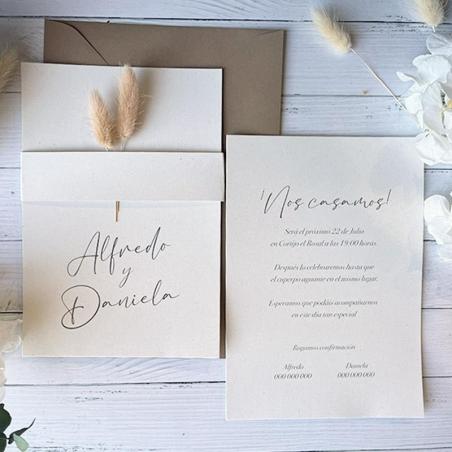 Invitación de Boda Natural