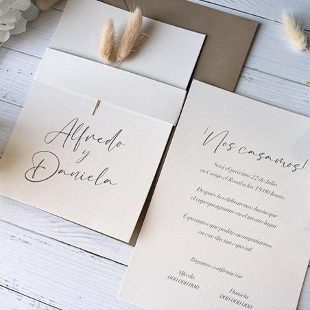 Invitación de Boda Natural