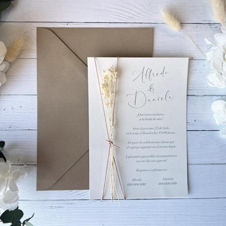 Invitación de Boda Elegante con Flores